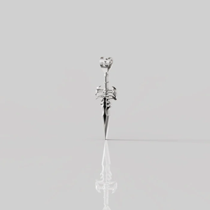 Pendentif Épée Légendaire Excalibur en Zircon, Fabriqué en Argent Sterling de Qualité Supérieure, Finition Plaqué Or 18K, Cadeau d'Inspiration Royale Médiévale - Product Image 2