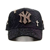 Casquettes Barbas 5 panneaux en coton de qualité originale 100% neuves avec logo brodé 3D et strass, Gorra El Mago, Gorras Barbas Hats