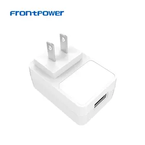 Frontpower USB מתאם מתח 5V 2.4A טלפון אלחוטי מטען עם UL FCC עבור נסיעות