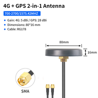 Antenne Cellulaire Durable 4dBi 700-2700MHz Étanche IP67 à Profil Bas en ABS avec Fixation par Vis N-Femelle pour Routeur Passerelle IoT M2M RG-178