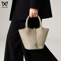 Importé sud-africain peaux d'autruche Designers sacs pour femmes en cuir logo personnalisé sacs à main de luxe en gros