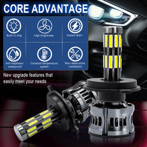 Bombilla LED de Alta Luminosidad para Faros Delanteros, 20 Lados, Luz Alta/Baja H4, Súper Brillante 6000lm 56W 12V, Universal para Autos - Product Image 6