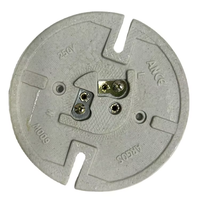 Support de lampe en céramique de haute qualité E27 E26 à fond plat de 4 pouces, support de lampe en porcelaine