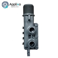 Vanne d'entrée d'eau pour lave-linge FCS270A0015 0034000889LE, électrovanne à double tête 220-240V 50/60Hz compatible avec Haier XQB
