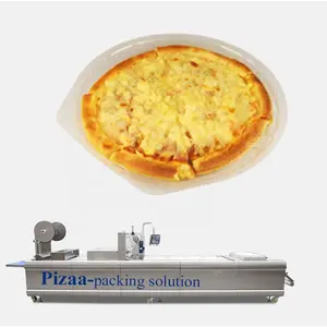 1000 PK por hora masa base de pizza fresca congelada Máquina de envasado MAP, doble vida útil