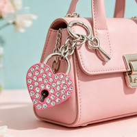 Модный брелок JS Fashion в форме сердца, звезды и медведя, роскошный брелок для сумки, подвеска для автомобильных ключей, металлические аксессуары, оптовые поставки