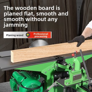 Machine combinée 3-en-1 pour le travail du bois : dégauchisseuse, raboteuse et scie à table 200 mm 2,2 kW pour atelier <span class=keywords><strong>de</strong></span> <span class=keywords><strong>menuiserie</strong></span> et <span class=keywords><strong>de</strong></span> fabrication <span class=keywords><strong>de</strong></span> meubles - Product Image 2