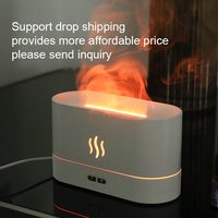 Humidificateur Diffuseur de Flamme Kinscoter Ultrasonique USB, Diffuseurs d'Huiles Essentielles à Effet Feu