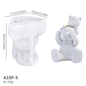 Molde de silicona 3D DIY de la familia de osos para velas de resina, molde para velas aromáticas para decoración del hogar, venta al por mayor - Product Image 5