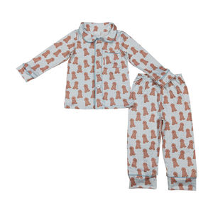 Vêtements pour garçons en bas âge de haute qualité en gros, vêtements de printemps, motif camouflage, ensemble de pyjama décontracté en spandex/polyester à manches longues - Product Image 1