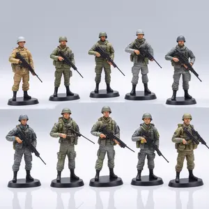 ソリカスタムデザインOem卸売プラスチックアクションフィギュア陸軍プレイセットミニ軍事玩具兵士