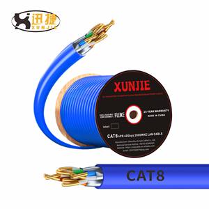 <span class=keywords><strong>CAT</strong></span> 8 <span class=keywords><strong>Cable</strong></span> <span class=keywords><strong>Ethernet</strong></span> U/FTP sin blindaje 4 pares 22AWG <span class=keywords><strong>Cable</strong></span> Lan de red interior 1000ft <span class=keywords><strong>Precio</strong></span> <span class=keywords><strong>por</strong></span> <span class=keywords><strong>metro</strong></span> CAT8 - Product Image 6