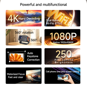Cy900 1080P Thông Minh Chiếu Hi352 Quad Core Bộ Vi Xử Lý Android 13 2.4G 5 Wifi Bt5.0 Hdr10 + Mini Video Di Động Rạp Chiếu Phim Máy Chiếu - Product Image 3