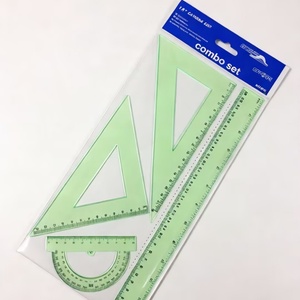 Juego de Papelería Estándar de 4 Piezas al por Mayor para Estudiantes, Regalo Promocional Único, Juego de Reglas para Material Escolar - Product Image 6