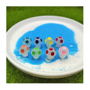 หุ่นเรซิ่นเรืองแสงขนาดเล็กรูปเห็ด,เห็ดแคระเรืองแสงในที่มืดของตกแต่งบ้านสวนนางฟ้า DIY จิ๋ว - Product Image 4