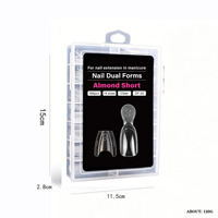 168 pièces de formes doubles pour extension d'ongles, pour gel de construction et capsules de forme parfaite, réutilisables pour nail art et extension d'ongles en gel
