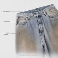 Jeans pour hommes SOONREE, coupe droite, OEM ODM, jeans baggy vintage Y2K, jeans délavés, pantalons en denim personnalisés