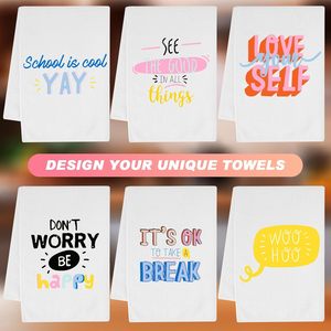 Blancs pour sublimation 16 x 24 pouces, serviettes en microfibre DIY pour le nettoyage de la cuisine - Product Image 6