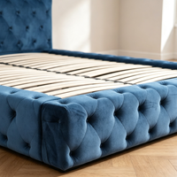 Meubles de chambre à coucher européens, lit rembourré, lits modernes de couleur personnalisée en solde