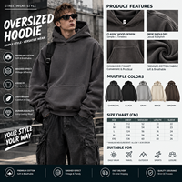 Sweats à capuche pour hommes en coton 100% de qualité supérieure, personnalisables avec logo, en gros, style streetwear surdimensionné, avec impression