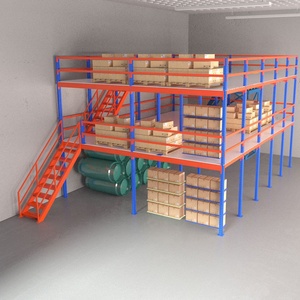 Système de rayonnage industriel pour entrepôt avec structure en acier, plancher en mezzanine et plateforme de stockage, avec aménagement personnalisé - Product Image 6