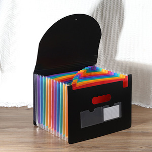 A4-formaat opvouwbare map met opdruk, PP-materiaal, nieuw, regenboogkleurig, <span class=keywords><strong>13</strong></span> en 25 vakken, voor kantoorartikelen - Product Image 2