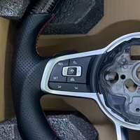 Volant de voiture en fibre de carbone personnalisé pour Volkswagen VW Golf 6 7 MK7 GTI GTD GTE Polo Tiguan Touareg Passat CC