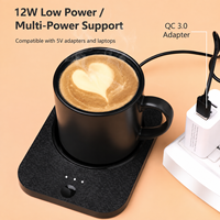 Tasse chauffante électronique en céramique USB avec contrôle de température, ensemble de tasses à café intelligentes avec chargeur sans fil rapide et logo personnalisé