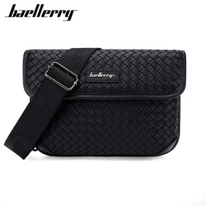 กระเป๋าสะพายข้างผู้ชายแบรนด์ Baellerry ลายทอ ความจุขนาดใหญ่ สีดำ สำหรับเดินทางเพื่อธุรกิจและใช้ในชีวิตประจำวัน - Product Image 5