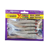 Sacs à appâts pour poissons imprimés sur mesure, emballage de vente au détail transparent durable pour leurres en plastique souple, sacs de rangement refermables