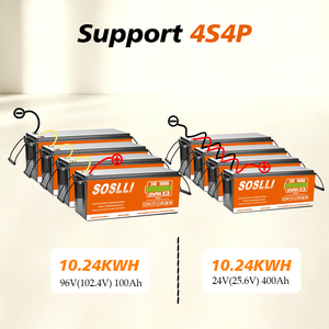 <span class=keywords><strong>Batterie</strong></span> LiFePO4 SOSLLI <span class=keywords><strong>12V</strong></span> 100Ah de qualité supérieure, robuste, 1,28 kWh, pour système d'éclairage solaire LED et alimentation de secours - Product Image 4