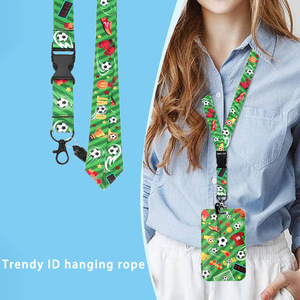 Wholesale 3.2cm round football with back <b>clip</b>, epoxy resin telescopic ID <b>buckle</b>, football cup, staff neck rope - Product Image 3