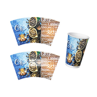 Gobelets en papier jetables écologiques de qualité alimentaire imperméables à une face, revêtus de PE, 135-350 g/m², pour café, thé, bière, boissons