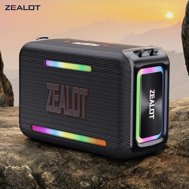 Original Zealot S95 120W Portable Outdoor Super Bass Karaoke Speaker RGB Light 24000mAh Battery for 5.3 for Computer