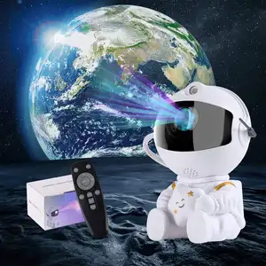 Muti-color Sitting Astronaut Projector Ocean Wave Star Light Galaxy Projector Baby Led Astronaut Lamp Starry Night Light