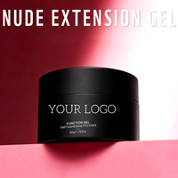 Gel de construction Hema TPO Free Écologique 4S Séchage Rapide Non Toxique Marque Privée 1KG 15g Nude Transparent Pailleté Gel Dur Professionnel pour Ongles