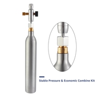 Kit de fût Cornelius 10L, récipient de boisson de baril de bière de brasserie en acier inoxydable avec robinet de bière, régulateur de Co2 et bouteille de soda de 0,6 L