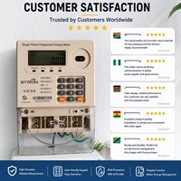 Meter Energi Prabayar STS Fase Tunggal dengan Keypad LCD Komunikasi RF Kelas Akurasi 1.0 Arus Maksimum 60A Rentang 0-999999.9 kWh