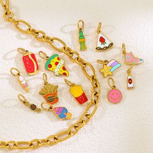 Chaîne de téléphone DIY modifiée avec pendentif, livraison directe exclusive, certifiée RoHS, maillons creux en acier, poids - Product Image 3