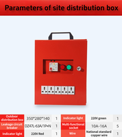 Boîte de Prise Multifonctionnelle 220V à Cinq Voies pour Chantier Temporaire Extérieur, Vente Directe Fabricant (Rouge)