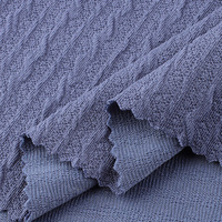 Tissu extensible jacquard tricoté rayé en Spandex/Polyester, résistant aux plis, pour vêtements de sport garçons et filles, T-shirts, Taille M