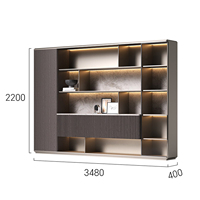 Ensemble de chaise de bureau pour chef - Bureau de direction design moderne de luxe, construction modulaire en bois écologique, tiroir à dossiers