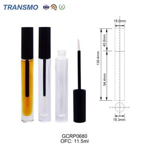 Tubos de brillo labial de vidrio brillante ecológicos con tapa de rosca para envases de aceite labial y uso con colorete - Product Image 2