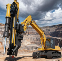 Machine compacte de forage et de fendage pour excavatrice de 10 à 20 tonnes, fendeuse de roche hydraulique