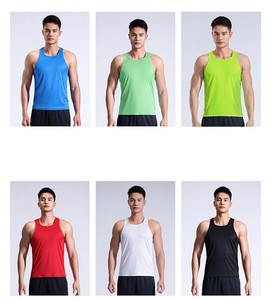 Camiseta para correr para hombre, camiseta sin mangas ligera sólida de secado rápido, Camiseta deportiva sin mangas con logotipo personalizado, camiseta activa para gimnasio - Product Image 6