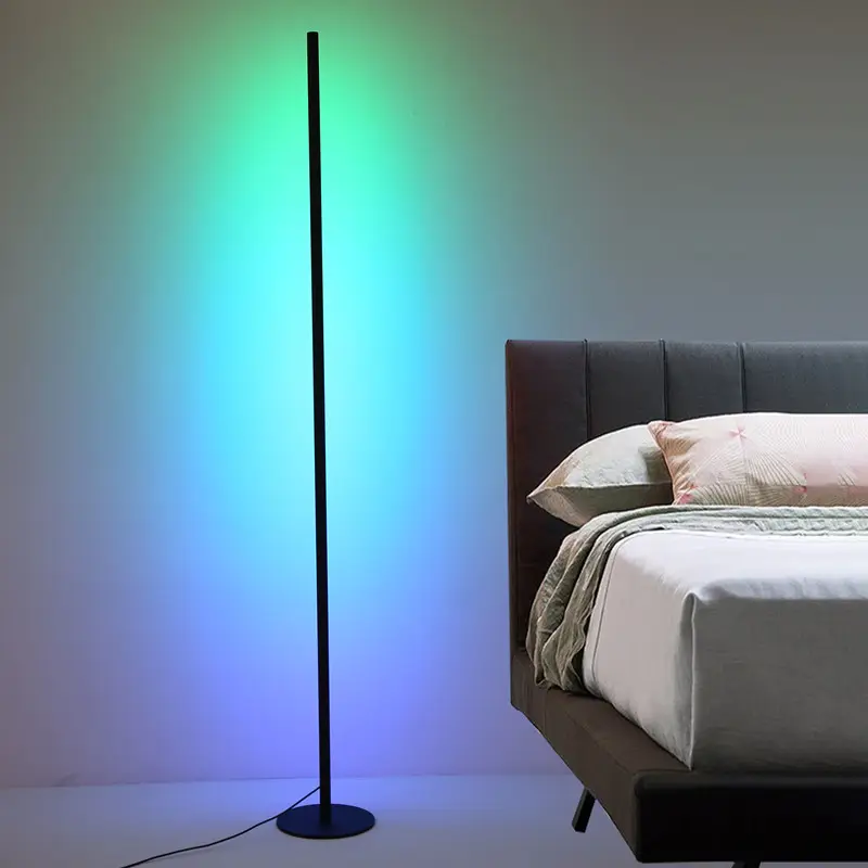 الشمال نمط اللغة الإنجليزية Led الدائمة App التحكم عكس الضوء Rgb لون الضوء المحيط مصباح أرضي تويا مزامنة الموسيقى