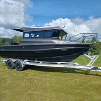 Bateau Gospel ultra luxueux de 25 pieds à vendre Yacht à cabine en aluminium pour hors-bord Pêche sportive Bateau à rames ultra océanique