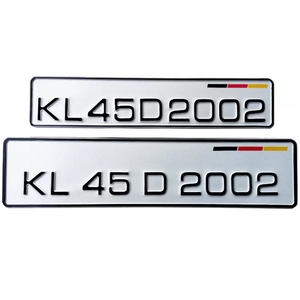 Di alta qualità sublimazione in bianco 4 fori Logo personalizzato targa in alluminio - Product Image 1