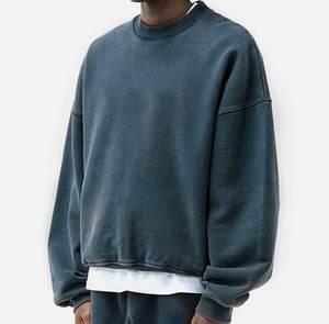 Sudadera Vintage Personalizada, Gruesa, de Alta Calidad, Hombros Caídos, Felpa Francesa, Lavada al Ácido, Sudadera con Capucha Extra Grande para Hombre - Product Image 2