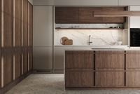 Îlot de cuisine classique sur mesure Slim Shaker, design écologique, robinet d'évier, charnière, solution complète d'ameublement de maison, garantie 5 ans